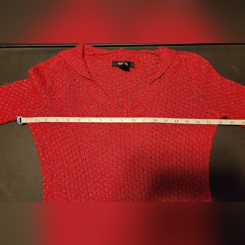 Style & Co Hot Pink Hooded Long Sleeve - Picture 4 of 5
